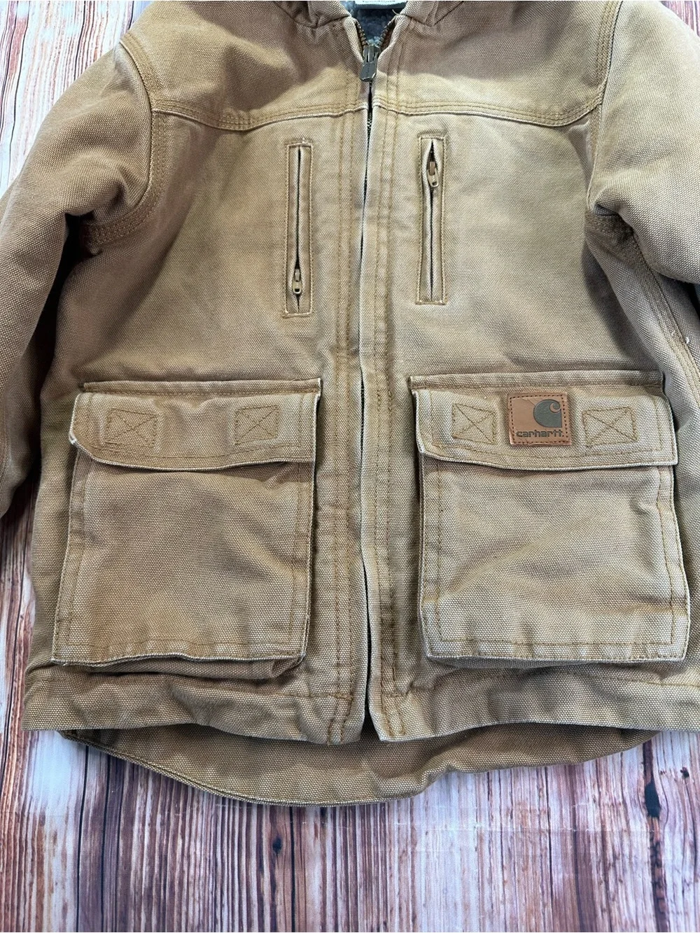 Carhartt Hooded  Jacket in Brown Little Boys  Size 5